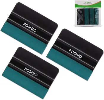 FOSHIO 3Pcs Fereastră Tentă Film Racleta din Fibra de Carbon de Vinil Auto Wrap Tool Nr Zero piele de Căprioară Auto Nuanțare Instrument de Curățare Racleta