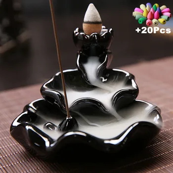 Gratuit 20cones Creative Decor Acasă Refluxul Stick Tămâie Arzător Ceramic Cădelniță de Decor Acasă Utilizare Acasă În Ceainărie