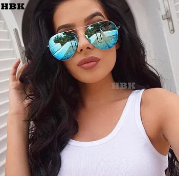 HBK Plat de Top a Crescut de Aur Bărbați Femei Oglindă ochelari de Soare Brand de Moda Designer Cool Ochelari de Soare cu ridicata de sex Feminin 2020 oculos de sol
