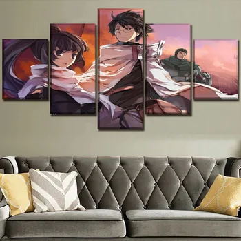 HD Imprimare Poster Home Decor Dormitor 5 Piese Anime Log Horizon Akatsuki Și Naotsugu Și Shiroe Tablouri Canvas Wall Art Poza