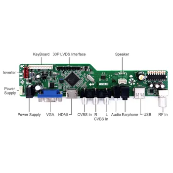 HD MI VGA AV USB RF Bord LCD 1024X768 Rezoluție G150XG01 pentru 15 inch Ecran LCD T. V56.03