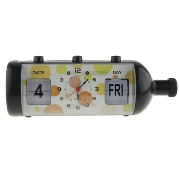 Home Decor Auto Flip-Ceas Cu Calendar De Sticlă În Formă Digitală, Masă, Ceas Deșteptător Dormitor Copii Noutate Decor