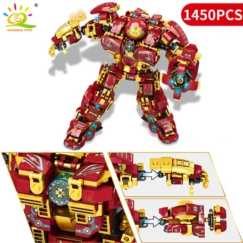 HUIQIBAO 1450PCS Război Oraș Super Armor Robot Blocuri Militare Războinic Mecha Cifre Armă Cărămizi Jucării Omul Pentru Copii