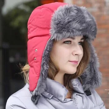 Iarna Earflap Bombardier Pălării Capace Balaclava Bărbați Femei Rusă Trapper Hat Trooper Earflap De Schi De Zăpadă Pălărie Capac