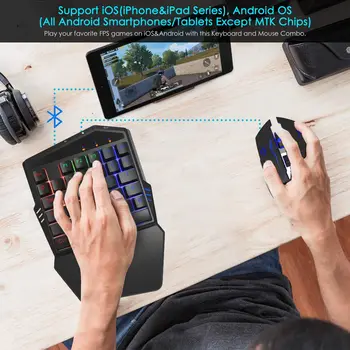 IFYOO Mobile Gaming Claviatură și Mouse-ul(Adaptor construi in) pentru iPhone/iPad iOS/Android sistem de OPERARE Mobil Jocuri de Fotografiere PUBG/Call of Duty