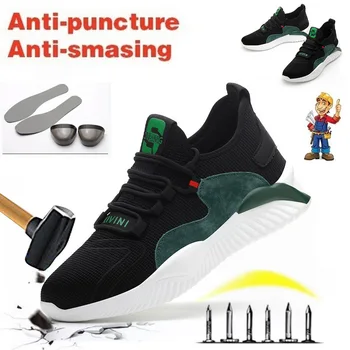 Indestructibil Ryder Pantofi Bărbați și Femei bombeu metalic Munca Încălțăminte de protecție Puncție-Dovada Cizme Usoare, Respirabil Adidas Băiat