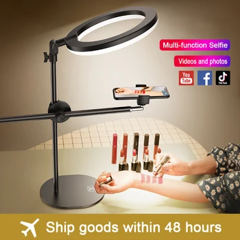 Inel de Lumina cu Trepied Desktop Telefon Fotografiere Bracket suport Selfie Ringlight Lampa Pentru Youtube Tiktok Vlog de Unghii de arta Foto Video