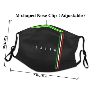 Italia Flag Reutilizabile Unisex Pentru Adulti Masca De Fata Italia Qatar Anti-Ceață Capac Protecție Praf Respirat Gura Mufla