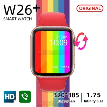 Iwo W26+ pro Smart Watch Bluetooth Apel Temperatura Corpului ECG Ritm Cardiac Smartwatch PK iwo 8 10 12 13 W46 W34 K8 T500 T600 X6 X7