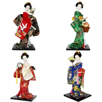 Japoneze Figura de Păpuși Geisha Mătase Om Kimono Doll Nunta Stil Japonez Decor Cadou Home Decor, Accesorii decor acasă