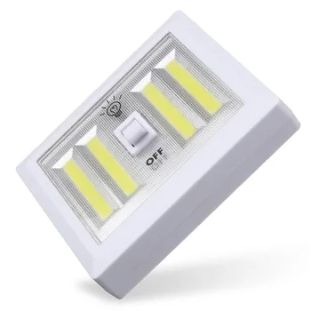 Jiguoor Baterie 4 COB LED Comutator Lumina de Noapte Lampă de Perete Pentru Bucătărie Garaj Dulap Tabără Lampă de Urgență