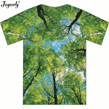 Joyonly Copii Moda Copaci, Pădure, Cer Albastru T-shirt Pentru Fete Băiat Teuri Topuri Haine Copii 2018 Vară Mâneci Scurte T shirt