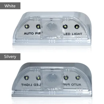 JXSFLYE Cheii de Lumină, PIR Infrarosu IR Wireless Blocare Ușă Lampă, Auto Senzor de Mișcare Detector, 4 Becuri cu LED-uri