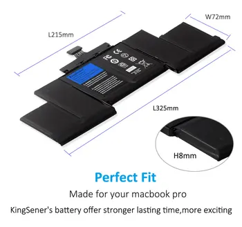 KingSener 11.36 V 99.5 Wh A1618 Bateriei Pentru Apple MacBook Pro 15
