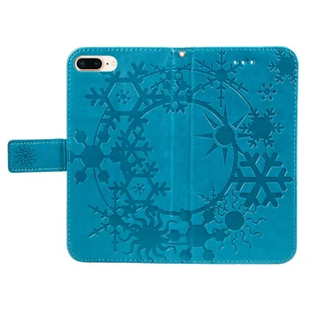 LANCASE Flip Cover Pentru iPhone 8 din Piele de Caz Stele, Cer, Soare Logo-ul Slot pentru Card de Portofel Pentru iPhone 8 plus 7 6S 6 Plus X TPU Caz Stand