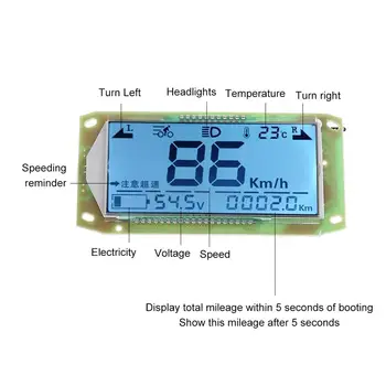 LCD display baterie auto electric panoul de instrumente universal 48v60v72v contor de energie electrică voltmetru