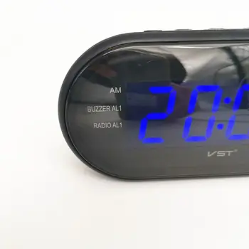LED Digital AM/FM Radio cu Ceas Deșteptător w/ Dual Alarma Snooze Sleep Funcție de Timp