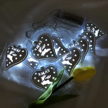 LED-uri de Dragoste Inima Șir de Lumini de Crăciun, Lumini Decorative Alimentat de la Baterie pentru Grădină Terasă Petrecere Pom de Crăciun Decorare Nunta