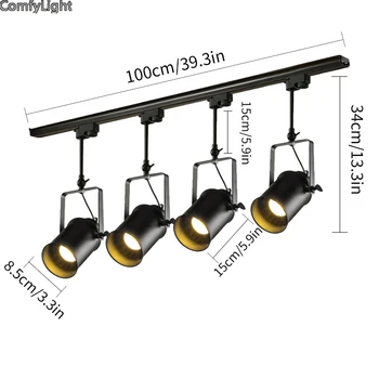 LED-uri Lumina Track Bucătărie Magazin de Îmbrăcăminte Windows Showroom Expoziție Reflectoarelor COB Feroviar Plafon Lampă Spot Loft bar de Colectare a Luminii