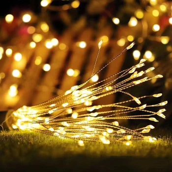 LED Zână Șir Lumina de Artificii de Vacanță Decorative Ghirlanda DIY Pliabil Buchet Forma Pentru Nunta de Craciun cu Controler JQ