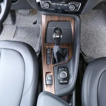 Lemn de pin de Cereale ABS Consola Versiune Imbunatatita Schimbătorului de Viteze Capacul Panoului Ornamental pentru BMW X1 X2 F47 F48 2016-2019 LHD Vehicule Dotari