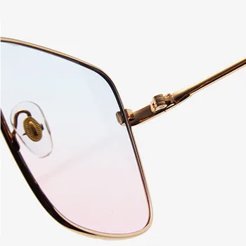 LeonLion 2021 Pătrat Mare Cadru ochelari de Soare Femei Fascicul Dublu Gradient de Ochelari de Soare Pentru Barbati Retro UV400 Lentes De Sol Mujer