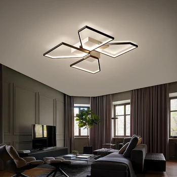 LICAN cu LED-uri Moderne Candelabru de Iluminat pentru Dormitor Living home decor Alb Negru Aur Luciu Avize Plafon Candelabru lampă