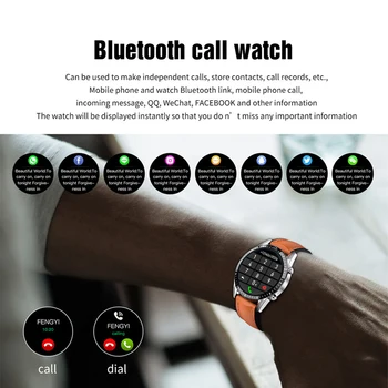LIGE Nou Telefon Bluetooth Ceas Inteligent Bărbați Impermeabil Sport Multifunctional Fitness Ceas Tracker de Sănătate Vreme Ecran smartwatch
