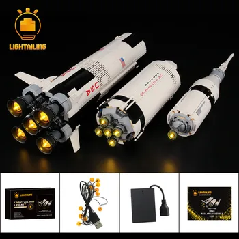 LIGHTAILING Lumină Led-uri Kit Pentru Idei Apollo Saturn V Clădire Bloc Lumină Set Compatibil Cu 21309
