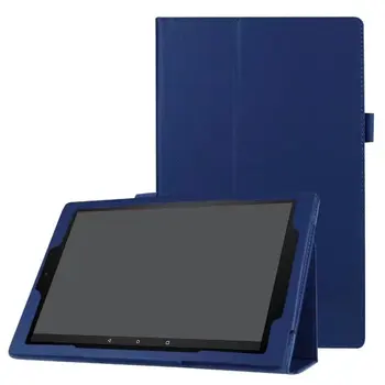 Litchi Lux Folio Stand Caz Acoperire Pentru Amazon Kindle Foc HD 10 2017 PU Husă de Piele Geanta Generație de Tablet Funda Capa+pen