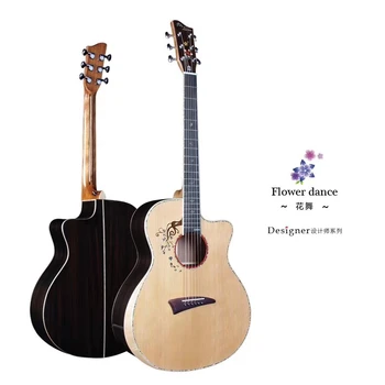 Livrare gratuita top de calitate GA corp de chitara 41 cm ABENI solid chitara acustica luciu Guitarra cotiera acustica