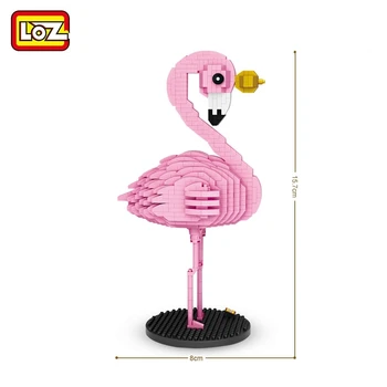 LOZ Blocuri de Diamant Flamingo Jucărie Roz Pasăre Figura de Acțiune pline de culoare de Animale Desene animate Educative Cărămizi DIY copii Copii Cadou 9205