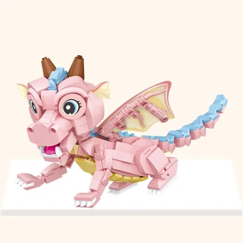 LOZ de desene animate minunat animal mini diamond bloc roz baby dragon asambla modelul cărămizi colectare jucării pentru copii cadouri