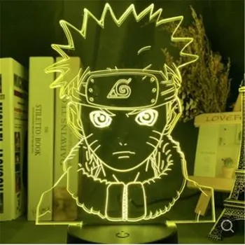 Lumina de noapte Moderne Naruto 3D Atmosferă de Lumină Colorate Touch Control de la Distanță de Culoare Schimbare LED Camera Copiilor Decor de Lumină