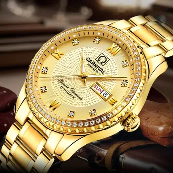 Lux ceas de Cuplu pentru iubitorii de CARNAVAL High end Ceas Automată de cuplu Calendar Safir Luminos cel Mai bun cadou pentru ziua Îndrăgostiților