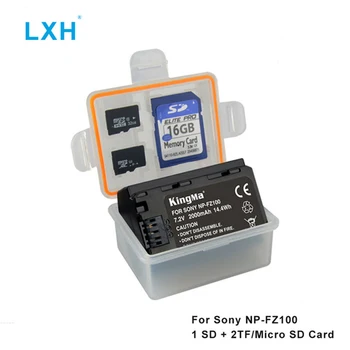 LXH aparat de Fotografiat Baterie Impermeabil Caz SD TF Card de Memorie MSD Cutie de Depozitare Pentru Sony NP-FZ100 Baterie A9/A7R III/A7 III/ILCE-9 Camere