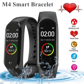 M4 Brățară Inteligent Bărbați Femei Ceas De Trupa Smartband Monitorizarea Temperaturii Măsurarea Tensiunii Arteriale Ta De Sănătate Steward Smartwatch