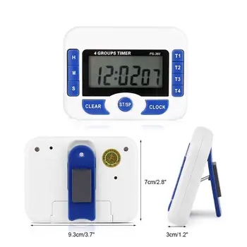 Magnetic LCD Digital de Bucatarie Temporizator Alarma 4-Canal Timer Bucătărie Practice de Gătit Timer Ceas Deșteptător