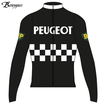 Mai multe stiluri de Bărbați Ciclism Jersey cu mânecă lungă de lână de iarnă și subțire Biciclete Imbracaminte de calitate de Top MTB jersey ciclismo BOUYGUES