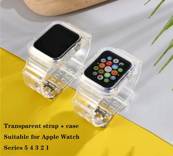 Mai nou transparent Curea pentru Apple Watch Band 44 MM 40 MM iWatch trupa 42MM 38MM curea Accesorii forApple uita-te la seria 5 4 3