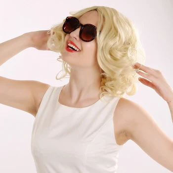 Marilyn Monroe Peruca Petrecere machiaj de Scena festiv decor la Modă pufos femeie
