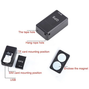 Masina Mini Localizator GPS Dispozitiv Magnetic de Adsorbție Înregistrare Dispozitiv Anti-Lost Control Vocal Poate Înregistra de Înaltă Calitate