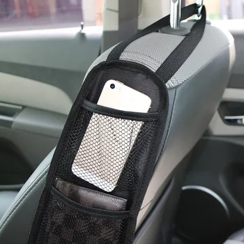 Masina telefon suport auto cutie scaunului auto geanta de depozitare sac de telefon bancheta spate partea agățat de depozitare sac de plasă de mari dimensiuni 42*14 cm ping