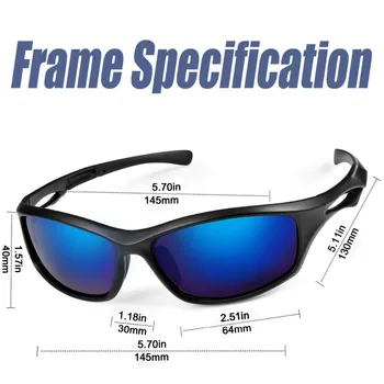 MAXJULI Polarizat ochelari de Soare Sport pentru barbati femei Baseball Funcționare, Ciclism, Pescuit, teren de Golf Tr90 Cadru Durabil A607
