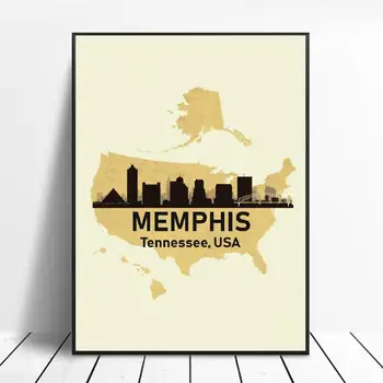 Memphis statele UNITE ale americii Arta de Imprimare Poster de Perete Imagine Minimalist Modern, Dormitor, Camera de zi de Decorare