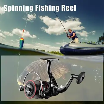 Metal 12BB Spinning Reel Pescuit 5.2:1 Raport Viteza Linia de Pește Roata