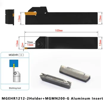 MGEHR1212-2 Titular+MGMN200-G H01 10buc Insertii de Aluminiu Despărțire și Canelare Strunjire ToolHolder Strung CNC Setul de Unelte