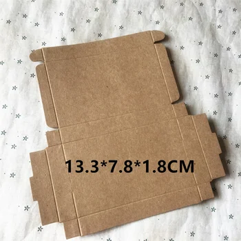 Mici de hârtie Kraft cutie de carton maro săpun manual cutie neagră de ambalare cutie de bijuterii