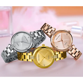 MINI FOCUS Brand de Lux Doamnelor ceasuri Pentru Femei de Aur din Oțel Inoxidabil Moda Reloj Mujer Montre Femme Relogio Feminino rezistent la apa