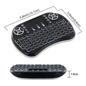 Mini Tastatura Wireless franceză 3 Color cu iluminare din spate Bluetooth Keyboard i8 Cu Aer Touchpad-ul Pentru Control de la Distanță Inteligent Android TV Box